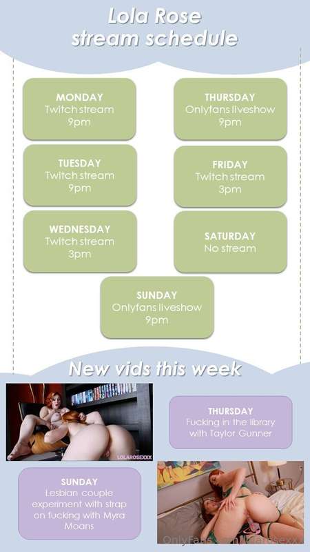 WEEKLY LOLA UPDATE!!   - I'll be live here Thursday and Sund..