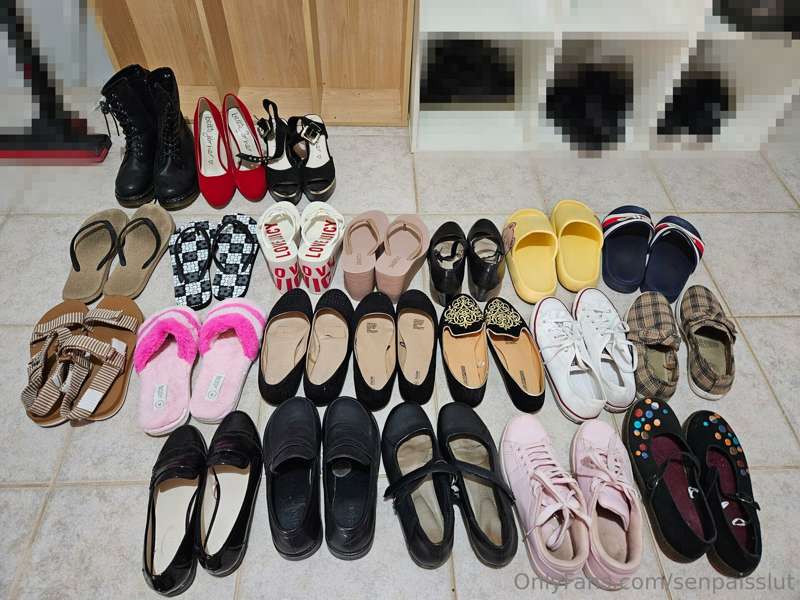 My shoe collection (and this actually isn't all of them 🙈) m..
