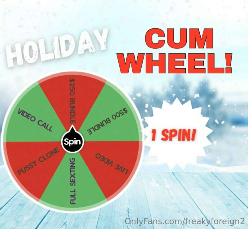 ***HOLIDAY CUM WHEEL*** ❄️ **TIP $10 to SPIN**