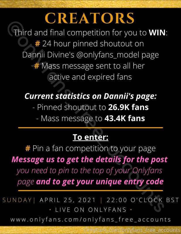 🚨 COMPETITION IS NOW CLOSED 🚨

💥 NEW DATE FOR DRAW - Sunday .. 2