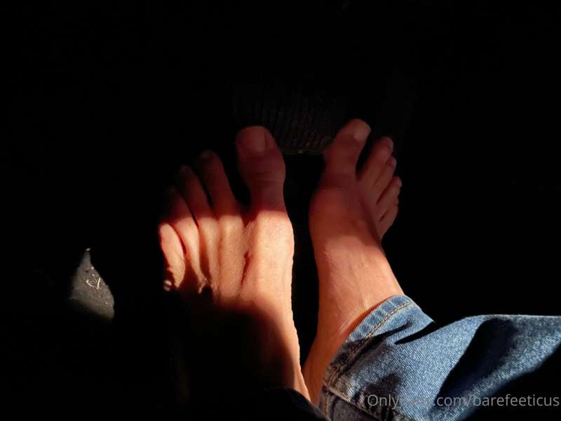 Driving barefoot to work. 2