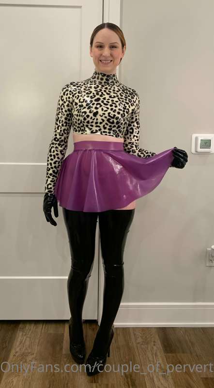New skirt! Who likes translucent latex?