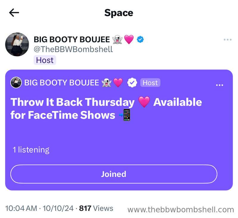 I’M LIVE ON TWITTER SPACES! Come talk to me 🩷https://x.com/t..