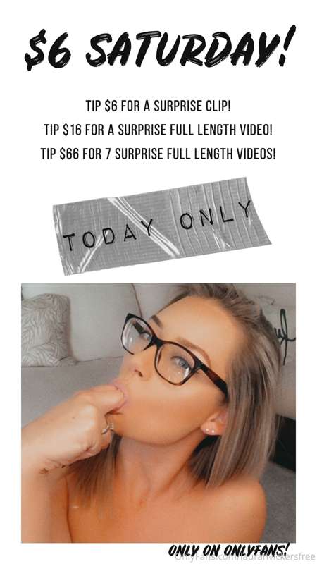 Have you joined in on **$6 SATURDAY** yet?! 🥳 🔥 *Tip $6: Get..