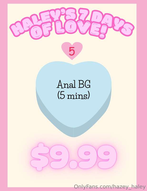 💕💘Haley's 7 Days of Love Day 5!! 💘💕Tip $9.99 for the full ta..