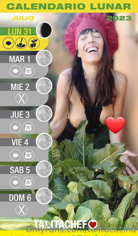Ya salio el calendario lunar Nude JULIO
POTENCIA TUS CULTIVO.. 2
