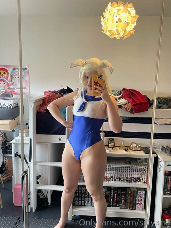 White bunny pictures; see through bodysuit ✔️ some ass, some.. 11