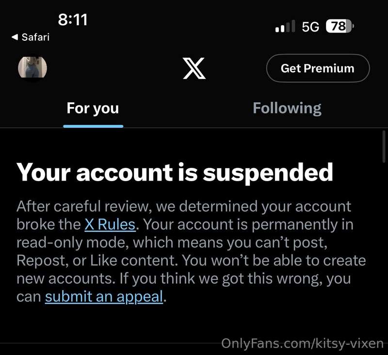 😢   **Twitter account suspended for now so I won’t reply the..