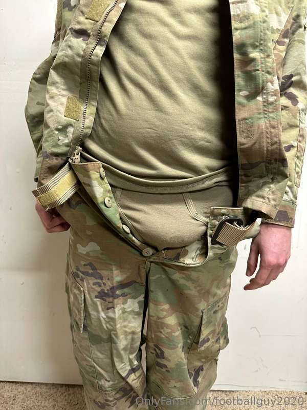 The private doing a little stripping down to his military br.. 5