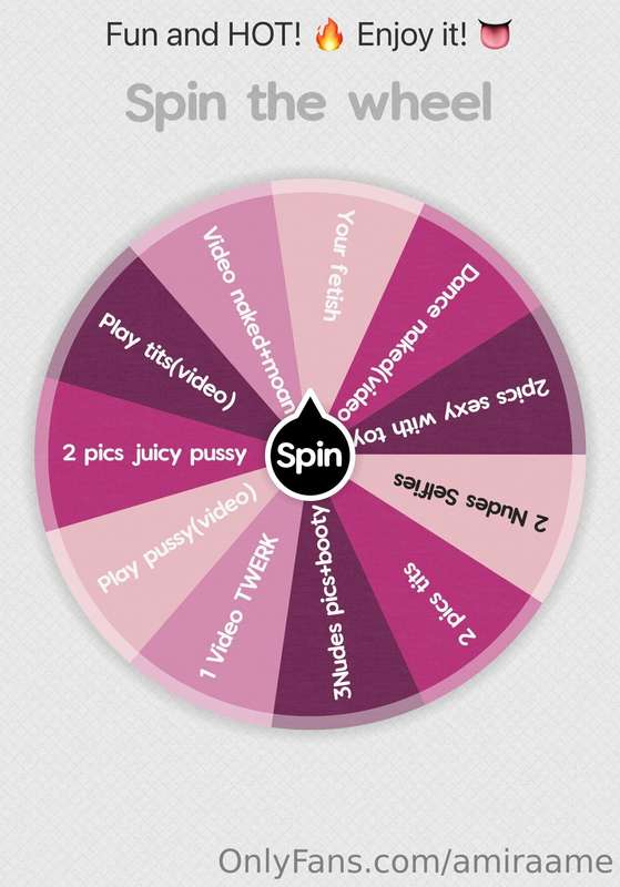 Spin the Wheel, baby! 🙈 You want to participate to this erot..