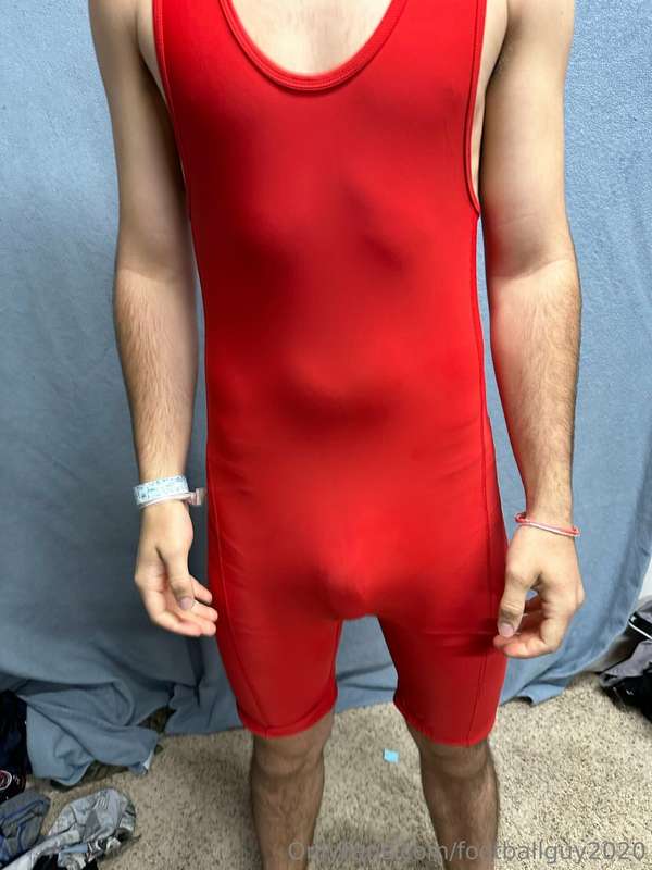 The private in a red wrestling singlet! 16