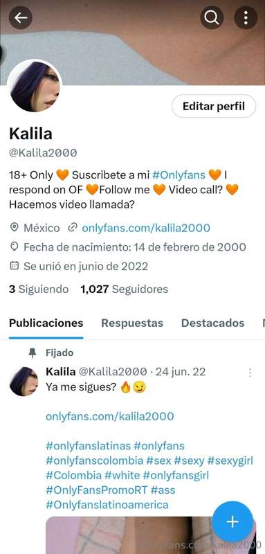 Ya me siguen en Twitter?   @Kalila_Diaz 🔞🔥🍆