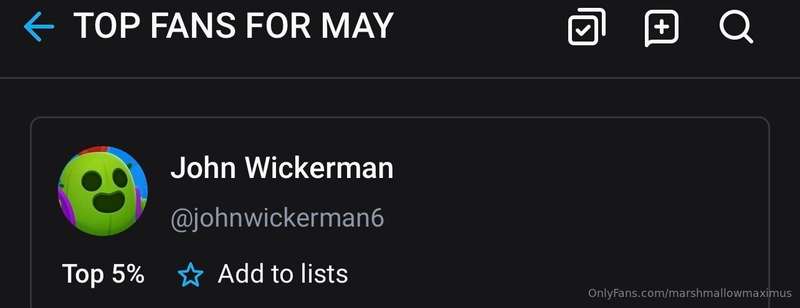 Thanks for being my top fan for May, @johnwickerman6 😘