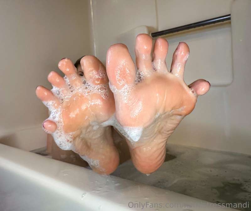 A soapy foot job in the tub sounds like fun ;) 4