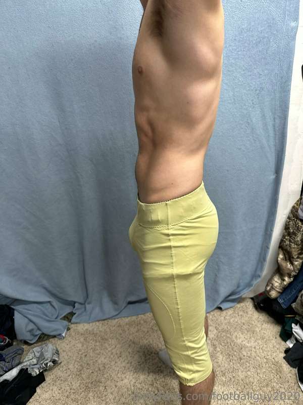 The new private in football gear and a wrestling singlet! 10
