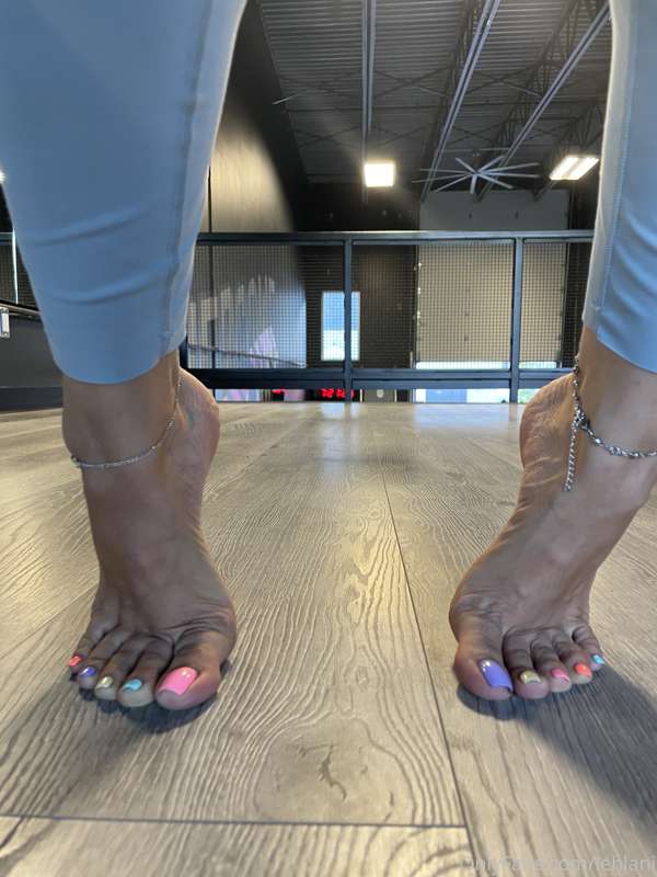 Gym feet 😜 I was stretching after my workout. So VERY sweaty..