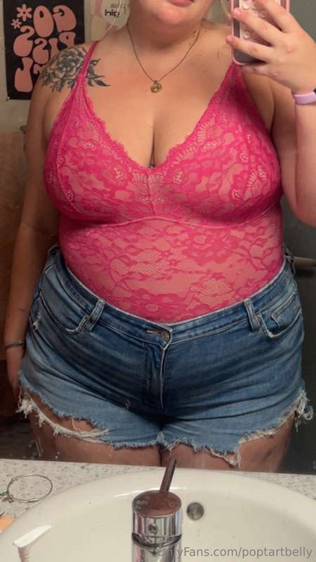 I ended up going out in the pink bodysuit and jean shirts co.. 1