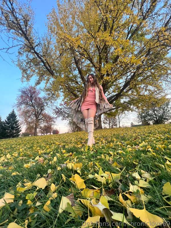 🍂Playing in the autumn leaves 🍁 What color is your favorite!..