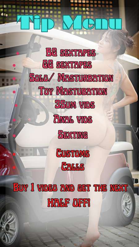 Wanna get smth off my Menu? im sure you are interested in sm..