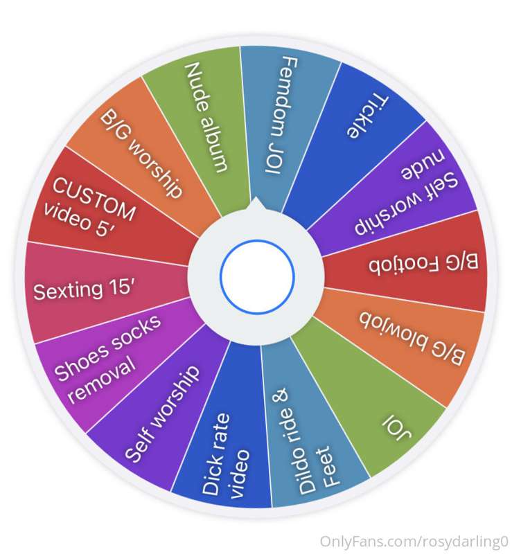 🔥Wheel Spin🔥
To celebrate staying on Onlyfans with all of yo..
