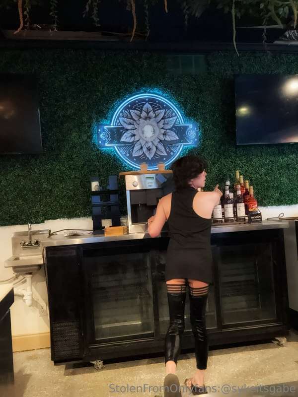 Welcome to ***** bar! I’m Gabe, what can I get for you!? :3 .. 14