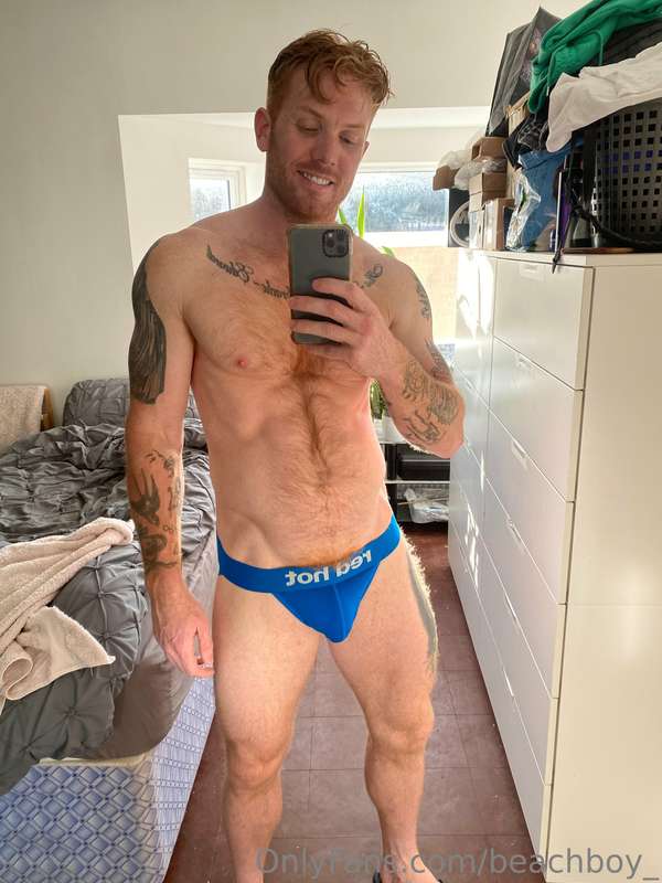 Wearing these blue briefs got me feeling real cute today. I ..