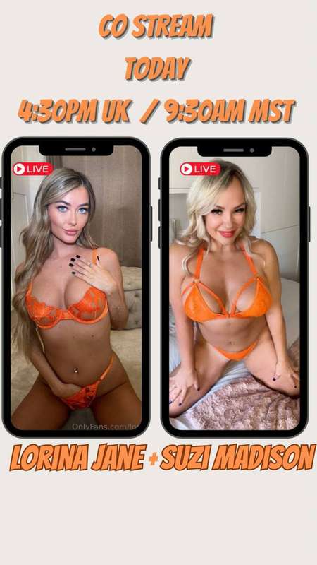 Join me and my 🥵 Naughty British friend Lorina LIVE 🎥 on thi..