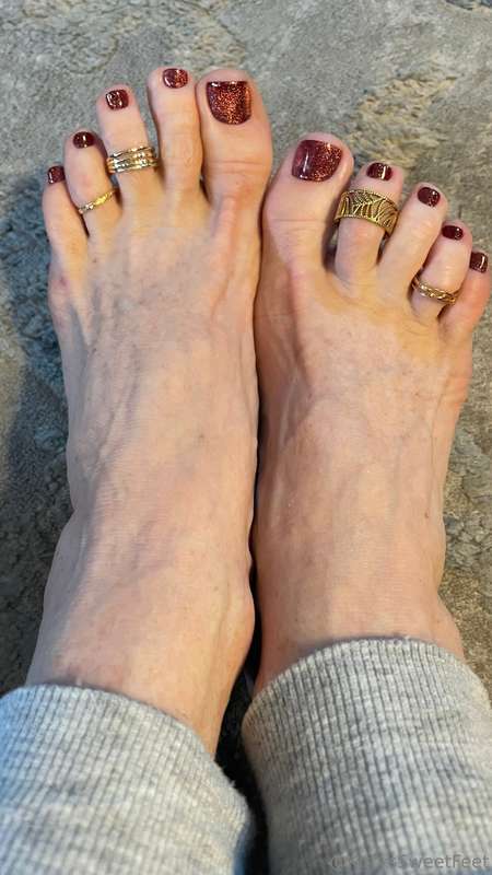 Red is the shade my pedicure sponsor adores—thank you for ke..