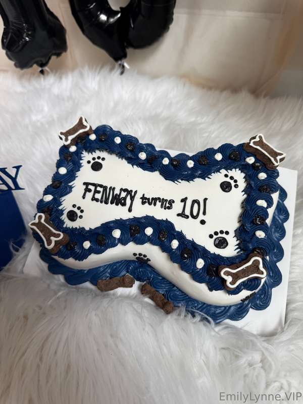 Finished Fenway bday party shoot & they told us his cake was..