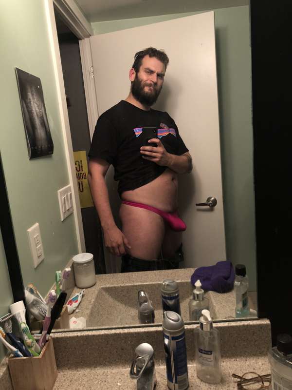 feeling my horny slutty thonged self