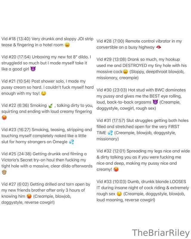 ***💦 VIDEO MENU 💦*** **Videos 1-128** Swipe to the end for v.. 28