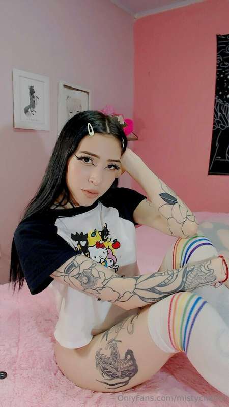 ## Fishnets vs rainbow stockings 
which ones do you prefer? .. 1