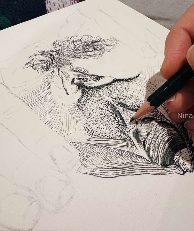 Sketching and shading at the moment ❤️❤️