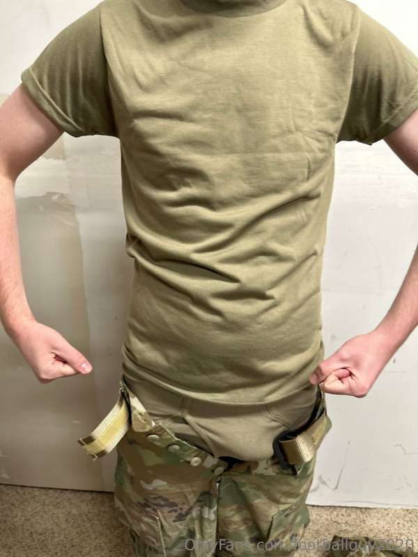 The private doing a little stripping down to his military br.. 22