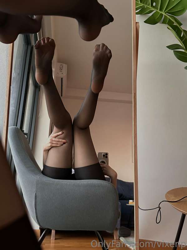 Must be very pleasant to feel my nylon feet on your cock 8
