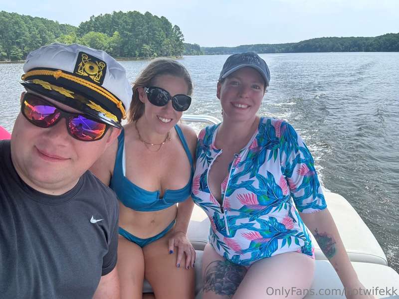 Boating with the boyfriend and his wife!