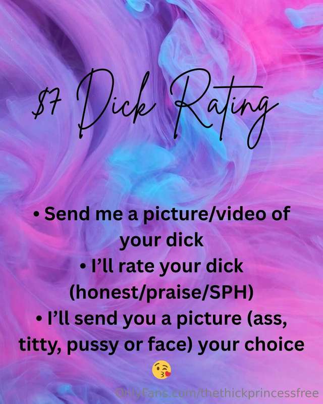 Want me to rate your dick baby?😘