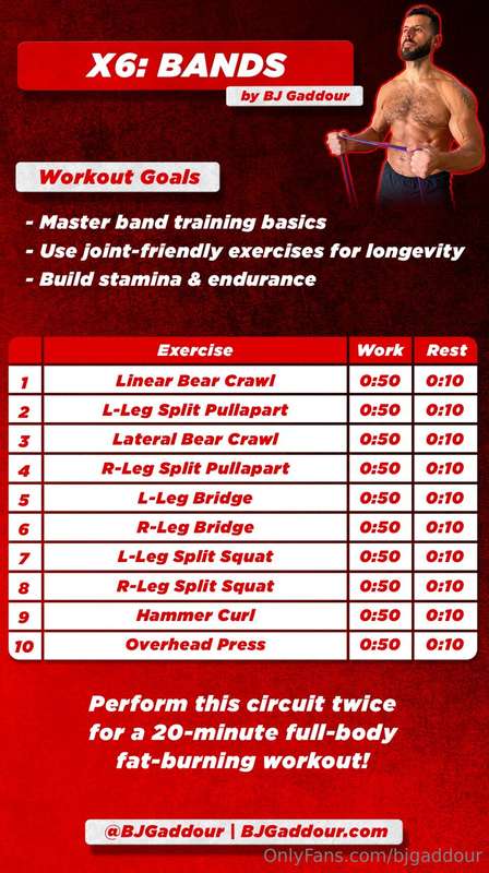 XXX6: ALL-NUDE BAND WORKOUTWORKOUT GOALS:- Master band train..