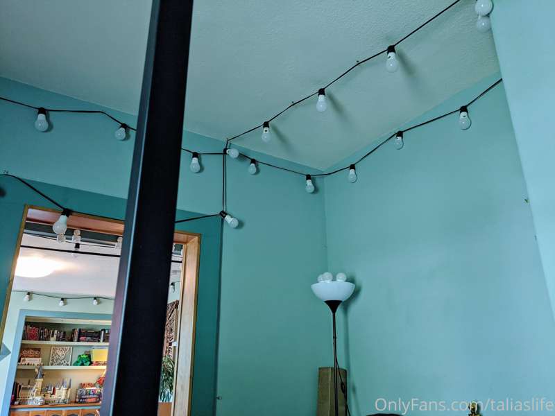 View of my house at an odd angle. All these lights were here.. 1