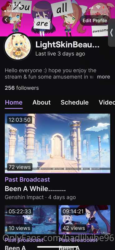 Follow me on twitch LightSkinBeauty7
