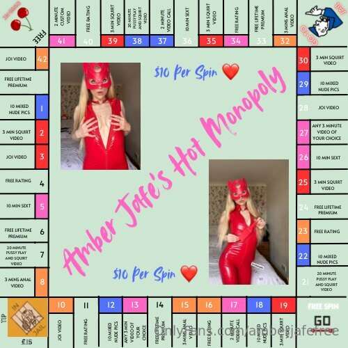 AMBER JAFE’S MONOPOLY RULES  👇👇👇👇👇👇 $10 Per Spin  Dice Will ..
