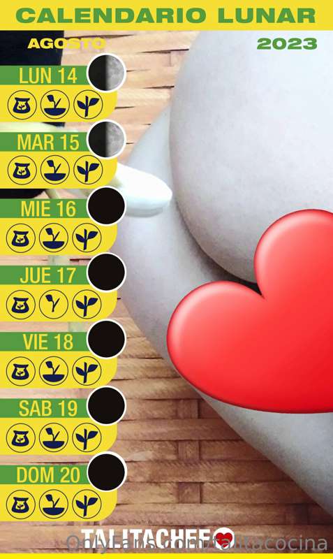 Tu guía lunar de Agosto😍🌱💚👩‍🍳🙌
Versión full nude por MD ❤️💋 .. 5