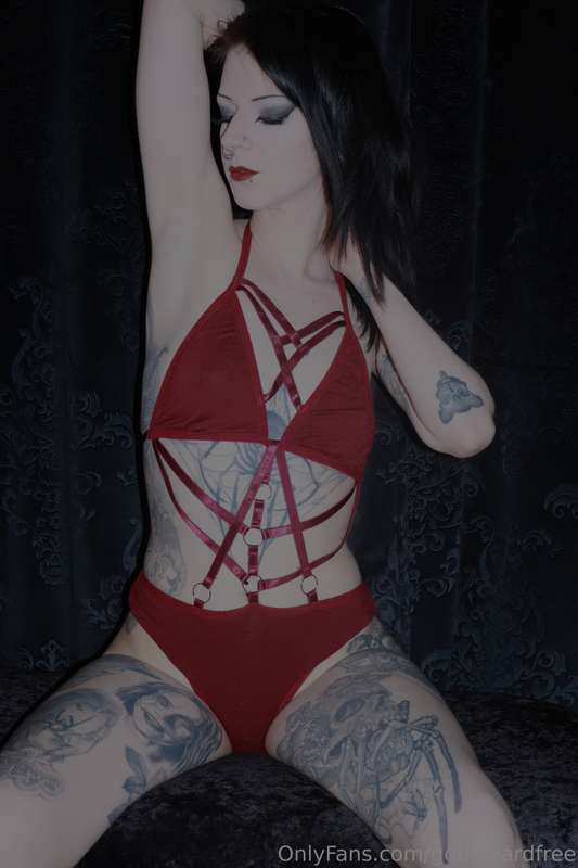 My pale skin looks so good in this dark red set. Have you be.. 4