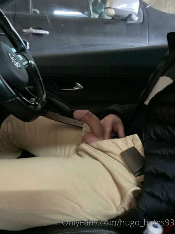 Playing in the car in public places makes me so horny 1