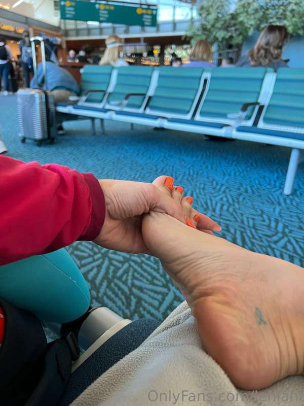Off to my destination 🥰🥰🥰 I’ll sneak pics of my feet on the .. 1