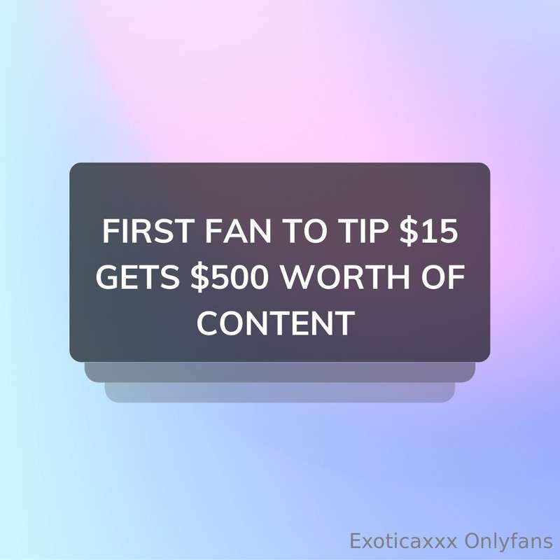 First to tip $15 gets my $500 worth bundle Don’t miss out!