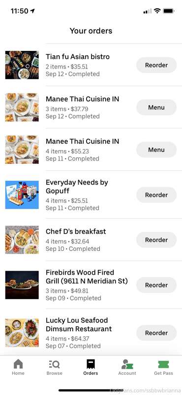 This is just SOME of the food I’ve been ordering the last 3 ..