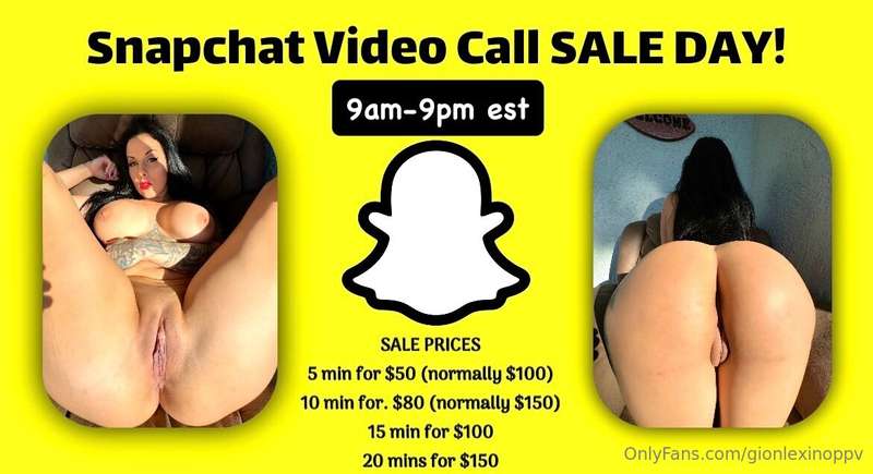 I’m doing a video call sale day today if interested Skype & .. 1