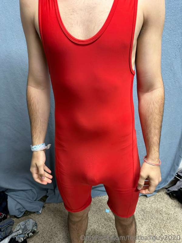 The private in a red wrestling singlet! 8