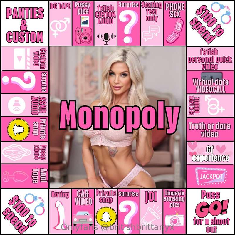 🎲💖 MONOPOLY TIME 💖🎲🚀 Roll the dice and embark on a sexy adve..